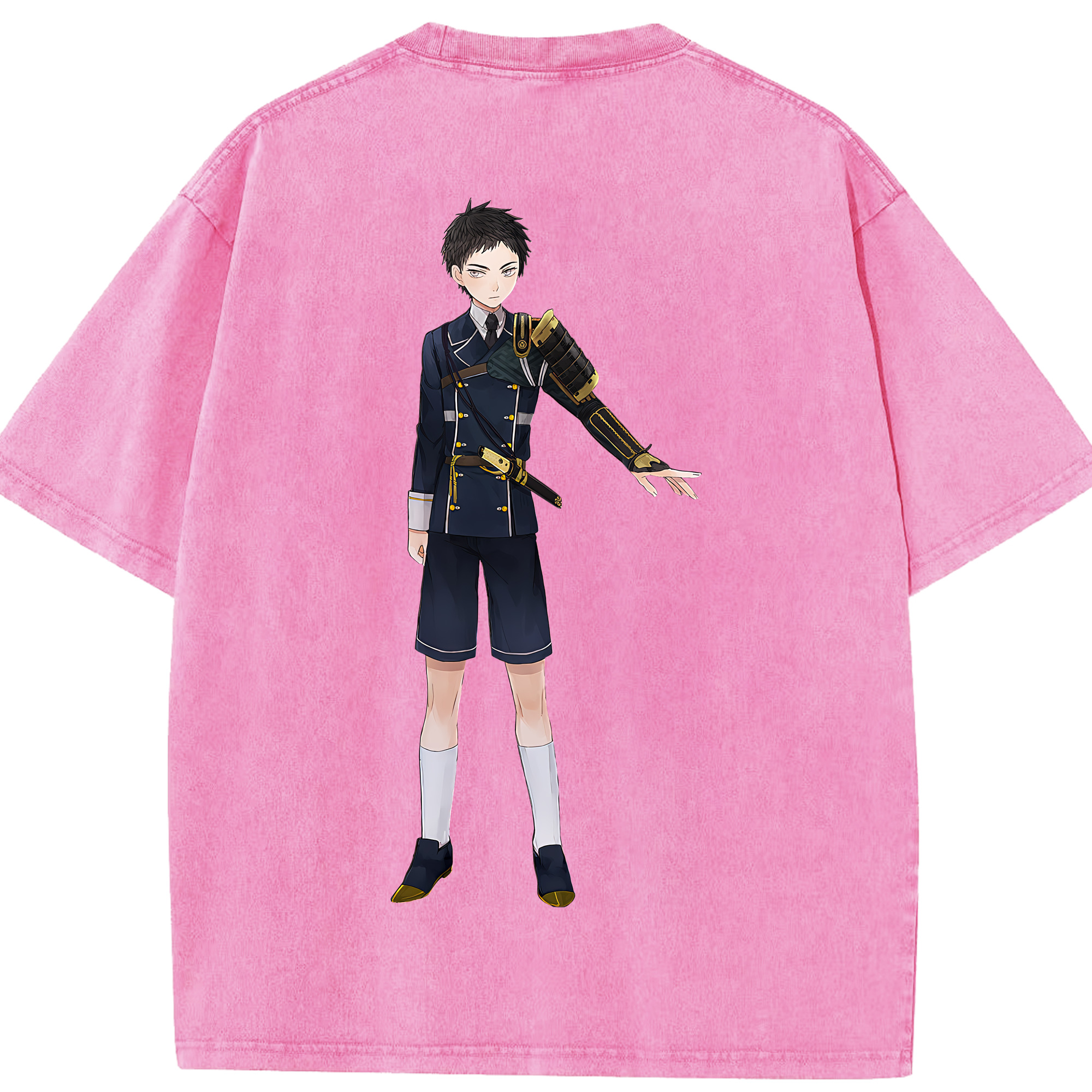（画像用） 刀剣乱舞 Touken Ranbu 綿100% ヴィンテージ風 半袖Tシャツ（背面プリント）